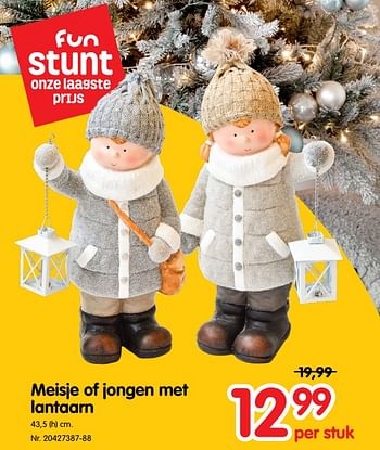 Promoties Meisje of jongen met lantaarn - Huismerk - Fun - Geldig van 07/11/2018 tot 27/11/2018 bij Fun