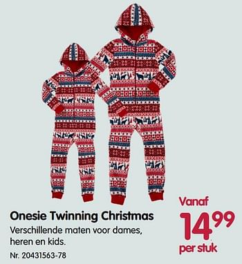 Promoties Onesie twinning christmas - Huismerk - Fun - Geldig van 07/11/2018 tot 27/11/2018 bij Fun