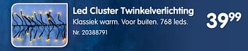 Promoties Led cluster twinkelverlichting - Huismerk - Fun - Geldig van 07/11/2018 tot 27/11/2018 bij Fun