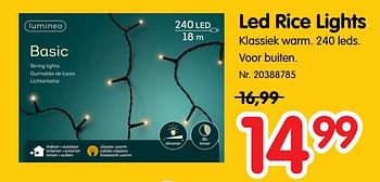 Promoties Led rice lights - LUMINEO - Geldig van 07/11/2018 tot 27/11/2018 bij Fun