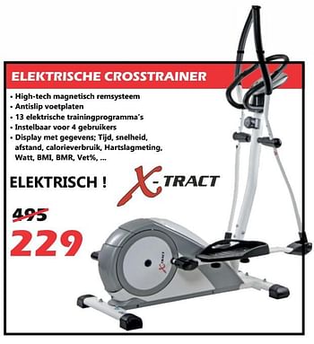Promoties Elektrische crosstrainer - X-tract - Geldig van 07/11/2018 tot 27/11/2018 bij Itek
