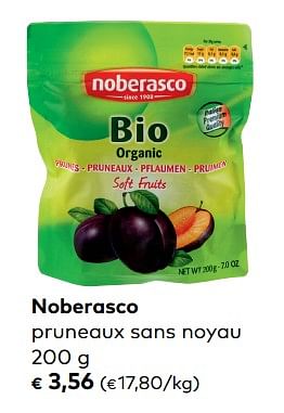 Promotions Noberasco pruneaux sans noyau - Noberasco - Valide de 07/11/2018 à 04/12/2018 chez Bioplanet