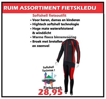 Promoties Softshell fietsbroek - Huismerk - Itek - Geldig van 07/11/2018 tot 27/11/2018 bij Itek