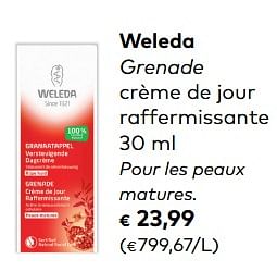 Promotions Weleda grenade crème de jour raffermissante - Weleda - Valide de 07/11/2018 à 04/12/2018 chez Bioplanet