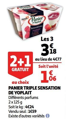 Promoties Panier triple sensation de yoplait - Yoplait - Geldig van 14/11/2018 tot 20/11/2018 bij Auchan