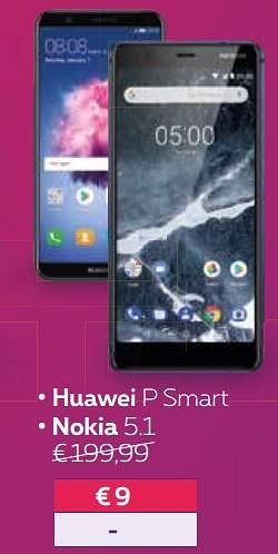 Promotions Huawei p smart - Huawei - Valide de 12/11/2018 à 31/01/2019 chez Proximus