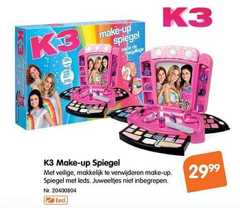 Promoties K3 make-up spiegel - K3 - Geldig van 07/11/2018 tot 27/11/2018 bij Fun