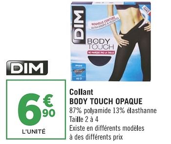 Promotions Collant body touch opaque - Dim - Valide de 13/11/2018 à 25/11/2018 chez Géant Casino