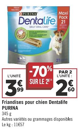Promotions Friandises pour chien dentalife purina - Purina - Valide de 13/11/2018 à 25/11/2018 chez Géant Casino