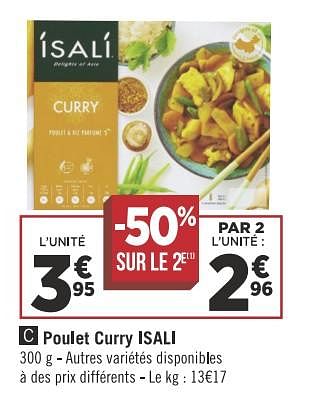 Promoties Poulet curry isali - Isali - Geldig van 13/11/2018 tot 25/11/2018 bij Géant Casino