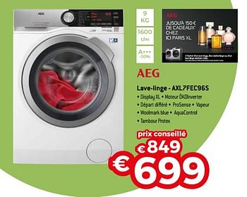 Promotions Aeg lave-linge - axl7fec96s - AEG - Valide de 16/11/2018 à 07/12/2018 chez Exellent