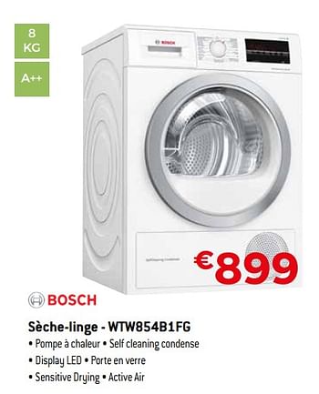 Promotions Bosch sèche-linge - wtw854b1fg - Bosch - Valide de 16/11/2018 à 07/12/2018 chez Exellent