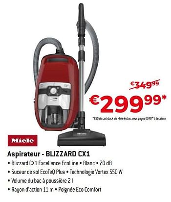 Promoties Miele aspirateur - blizzard cx1 - Miele - Geldig van 16/11/2018 tot 07/12/2018 bij Exellent