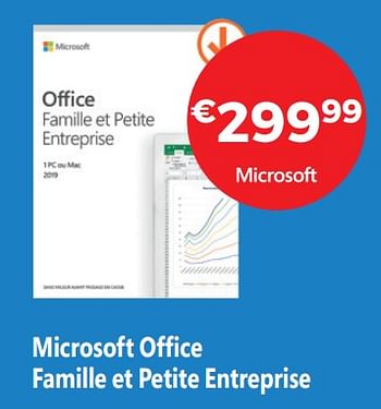 Promotions Microsoft office famille et petite entreprise - Microsoft - Valide de 16/11/2018 à 07/12/2018 chez Exellent