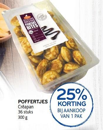 Promoties 25% korting poffertjes crêapan - Huismerk - Alvo - Geldig van 21/11/2018 tot 04/12/2018 bij Alvo