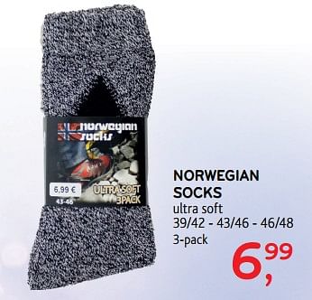 Promoties Norwegian socks - Huismerk - Alvo - Geldig van 21/11/2018 tot 04/12/2018 bij Alvo