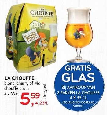Promoties La chouffe blond, cherry of mc chouffe bruin - Chouffe - Geldig van 21/11/2018 tot 04/12/2018 bij Alvo