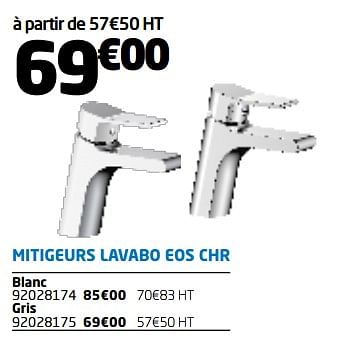 Promotions Mitigeurs lavabo eos chr - Produit Maison - Brico Cash - Valide de 09/11/2018 à 23/11/2018 chez Brico Cash