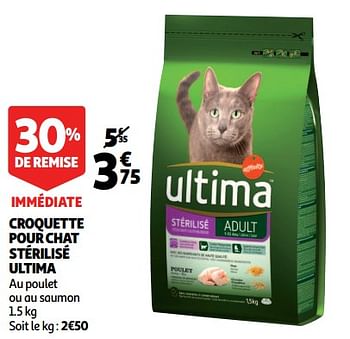 Promotion Auchan Ronq Croquette Pour Chat Sterilise Ultima Ultima Animaux Accessoires Valide Jusqua 4 Promobutler