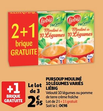 Promoties Pursoup mouliné 10 légumes variés liébig - Liebig - Geldig van 14/11/2018 tot 20/11/2018 bij Auchan