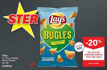 Promoties Chips bugles nacho cheese - Lay's - Geldig van 21/11/2018 tot 04/12/2018 bij Makro