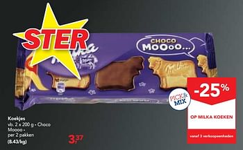 Promoties Koekjes choco moooo - Milka - Geldig van 21/11/2018 tot 04/12/2018 bij Makro