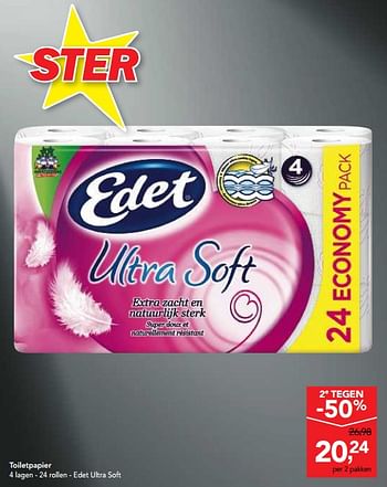 Promoties Toiletpapier edet ultra soft - Edet - Geldig van 21/11/2018 tot 04/12/2018 bij Makro