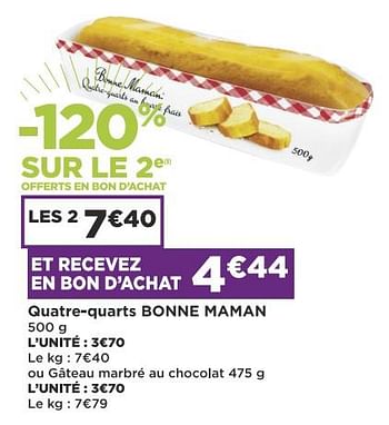 Bonne Maman Quatre Quarts Bonne Maman En Promotion Chez Super Casino