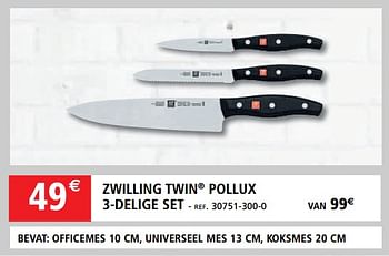 Promoties Zwilling twin pollux 3-delige set - Zwilling J.A Henckels - Geldig van 24/11/2018 tot 31/12/2018 bij ShopWillems