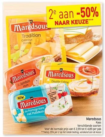 Promoties Maredsous kaas verschillende soorten - Maredsous - Geldig van 20/11/2018 tot 25/11/2018 bij Intermarche