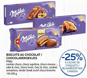 Promotions Biscuits au chocolat - Milka - Valide de 21/11/2018 à 04/12/2018 chez Alvo