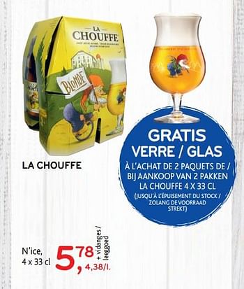 Promoties La chouffe n`ice - Chouffe - Geldig van 21/11/2018 tot 04/12/2018 bij Alvo
