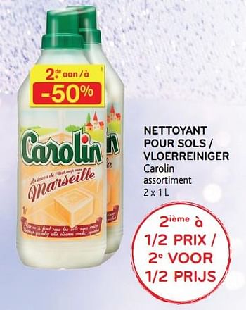 Promoties Nettoyant pour sols - Carolin - Geldig van 21/11/2018 tot 04/12/2018 bij Alvo