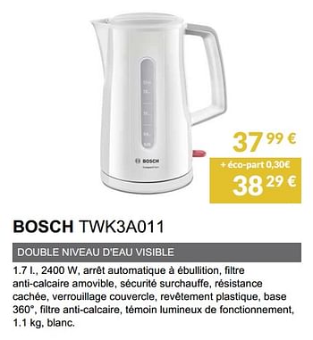 Promotions Bosch twk3a011 - Bosch - Valide de 01/11/2018 à 31/03/2019 chez Copra