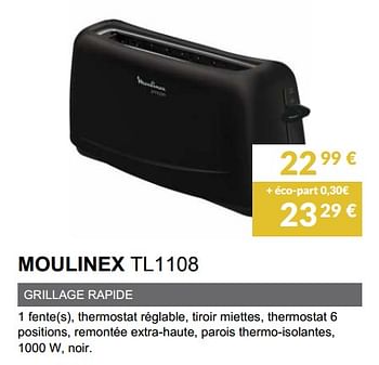 Promotions Moulinex tl1108 - Moulinex - Valide de 01/11/2018 à 31/03/2019 chez Copra