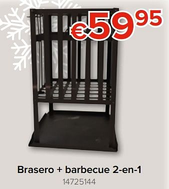 Promotions Brasero + barbecue 2-en-1 - Produit Maison - Euroshop - Valide de 22/11/2018 à 31/12/2018 chez Euro Shop