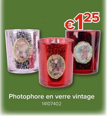 Promotions Photophore en verre vintage - Produit Maison - Euroshop - Valide de 22/11/2018 à 31/12/2018 chez Euro Shop