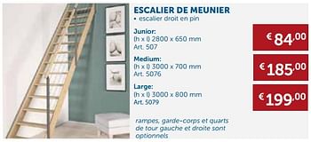 Promotions Escalier de meunier - Produit maison - Zelfbouwmarkt - Valide de 20/11/2018 à 26/12/2018 chez Zelfbouwmarkt