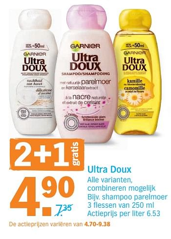 Promoties Shampoo parelmoer - Garnier - Geldig van 19/11/2018 tot 25/11/2018 bij Albert Heijn