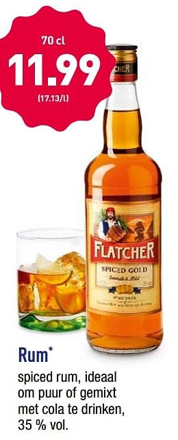 Promoties Rum - Flatcher - Geldig van 19/11/2018 tot 24/11/2018 bij Aldi