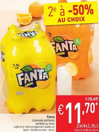 Promotions Fanta limonade - Fanta - Valide de 20/11/2018 à 25/11/2018 chez Intermarche