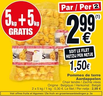 Promoties Pommes de terre aardappelen - Huismerk - Cora - Geldig van 20/11/2018 tot 26/11/2018 bij Cora