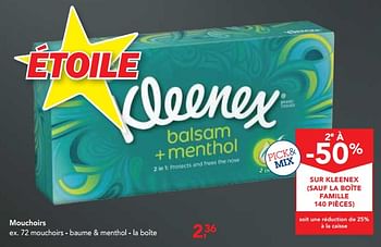 Promoties Mouchoirs - Kleenex - Geldig van 21/11/2018 tot 04/12/2018 bij Makro