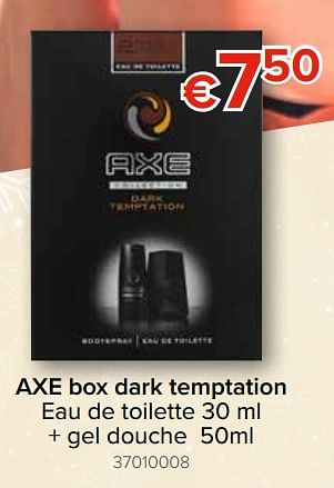 Promotions Axe box dark temptation - Axe - Valide de 22/11/2018 à 31/12/2018 chez Euro Shop