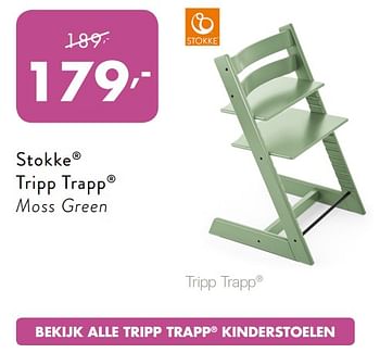 Promoties Tripp trapp moss green - Stokke - Geldig van 18/11/2018 tot 01/12/2018 bij Baby & Tiener Megastore