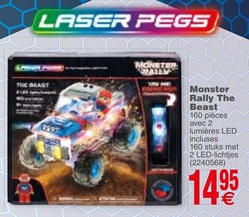 Promoties Monster rally the beast - Laser Pegs - Geldig van 20/11/2018 tot 03/12/2018 bij Cora