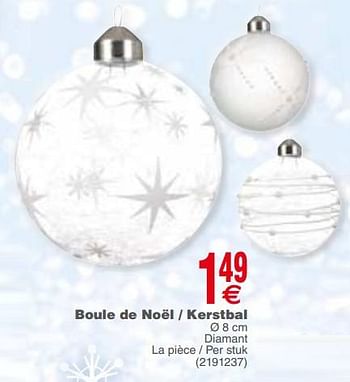 Promoties Boule de noël - kerstbal - Huismerk - Cora - Geldig van 20/11/2018 tot 03/12/2018 bij Cora
