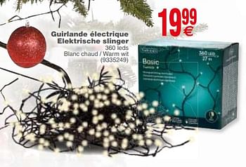 Promoties Guirlande électrique elektrische slinger - Huismerk - Cora - Geldig van 20/11/2018 tot 03/12/2018 bij Cora