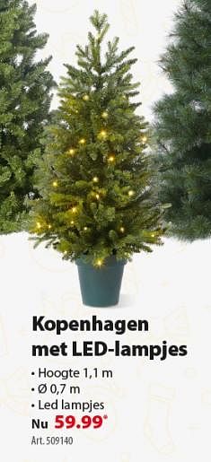 Promotions Kunstkerstboom kopenhagen met led-lampjes - Produit maison - Gamma - Valide de 21/11/2018 à 03/12/2018 chez Gamma
