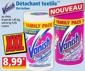 Promotions Détachant textile oxi action - Vanish - Valide de 21/11/2018 à 27/11/2018 chez Norma